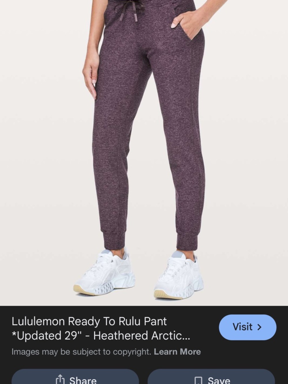 lululemon athletica Plum Heather Drawstring Joggers